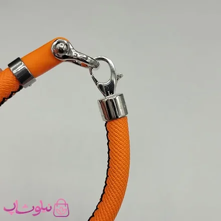 دستبند امگا رابر نارنجی مردانه سایز لارج کیفیت مستر با دوخت مشکی (طراحی جدید) کد 1350