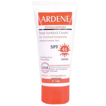 کرم ضد آفتاب ضد حساسیت رنگی SPF 46 آردن