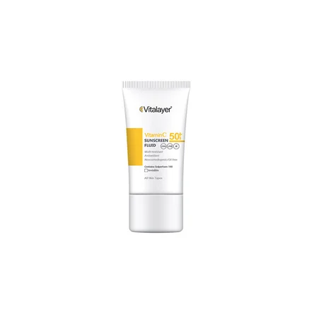 مایع ضد آفتاب ویتامین سی SPF 50 ویتالیر