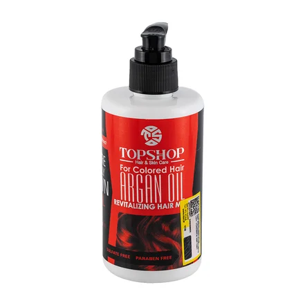 ماسک مو با آبکشی احیا کننده روغن آرگان موی رنگ شده تاپ شاپ