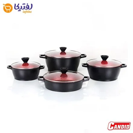 سرویس قابلمه ورونا مشکی گرانیتی کاندید 8 پارچه