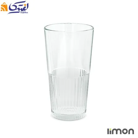 لیوان شیشه ای لیمون شیاردار 6 عددی 2448