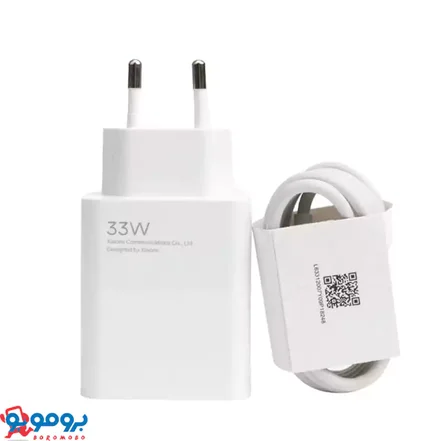 شارژر دیواری 33 وات شیائومی مدل MDY‑11‑EZ | دو پین به همراه کابل تبدیل USB-C | کیفیت های‌کپی