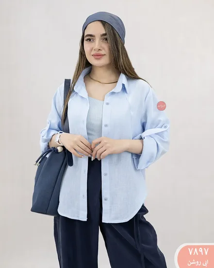 شومیز لینن ترنم 7897