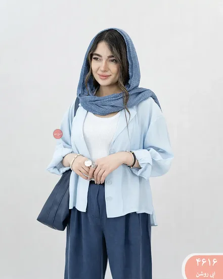 شومیز پری یقه انگلیسی 4616