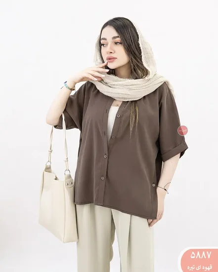 شومیز بغل دکمه راینا 5887