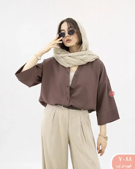 شومیز مانتویی سیلک 7088