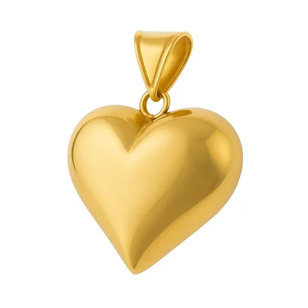 آویز زنانه طلا ۱۸ عیار قلب دامله مدوپد