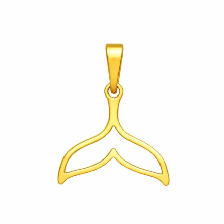 آویز زنانه طلا ۱۸ عیار طرح دم وال تو خالی کد SA-1010 مدوپد