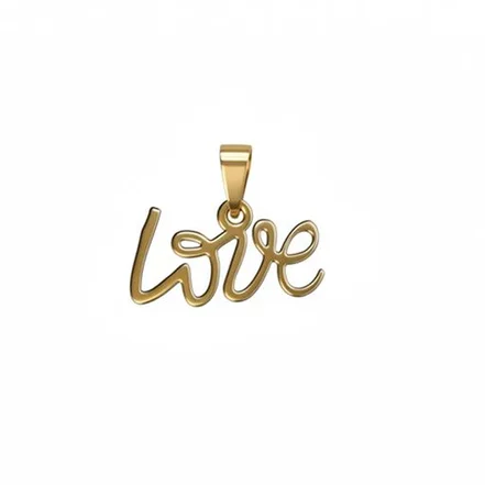 آویز زنانه طلا ۱۸ عیار LOVE کد kc18640 مدوپد