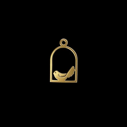 آویز زنانه طلا ۱۸ عیار پرنده کد kc18348 مدوپد
