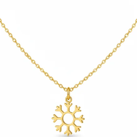 گردنبند دانه برف با زنجیر