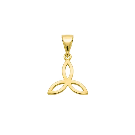 آویز طلا طرح گل سه پر N106