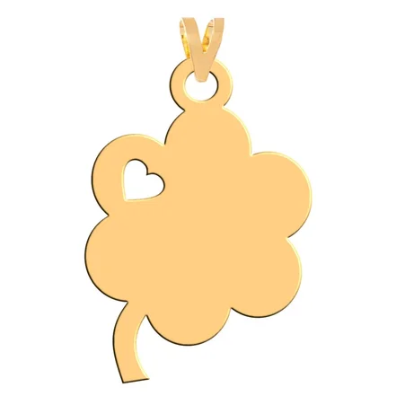 آویز طلا ۱۸ عیار گل و قلب ریز مدوپد