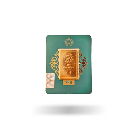 شمش <em>طلا</em> 24 عیار مدوپد مدل اقلیما 20 گرمی