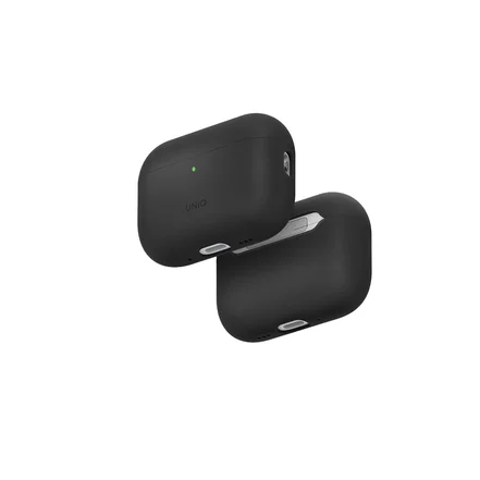 کاور ایرپاد پرو 3 یونیک UNIQ Lino Hybrid Silicone Case –  AIRPODS PRO 3 رنگ مشکی