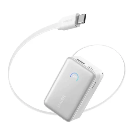 پاور بانک انکر ۱۰۰۰۰ میلی آمپر ۴۵ وات مدل Anker Nano Power Bank A1638 رنگ سفید