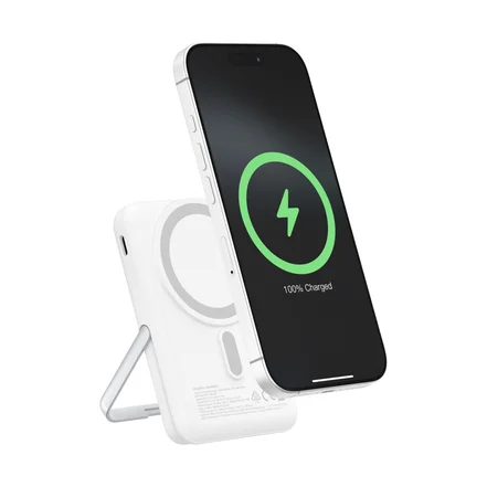 پاوربانک بی سیم موفی مدل Snap+ PowerStation Stand 10K ظرفیت 10000 میلی آمپر ساعت رنگ سفید
