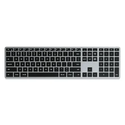 کیبورد بی‌سیم ساتچی مدل Satechi Ultra Slim Backlit X3 Bluetooth Keyboard رنگ نوک مدادی