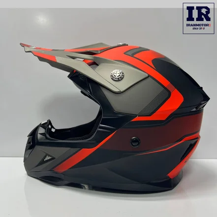 کلاه کاسکت کراسی ردلاین redline کد 750 مشکی نارنجی