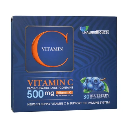قرص جویدنی ویتامین C 500 میلی گرم نیچر بایوتیکس 30 عدد