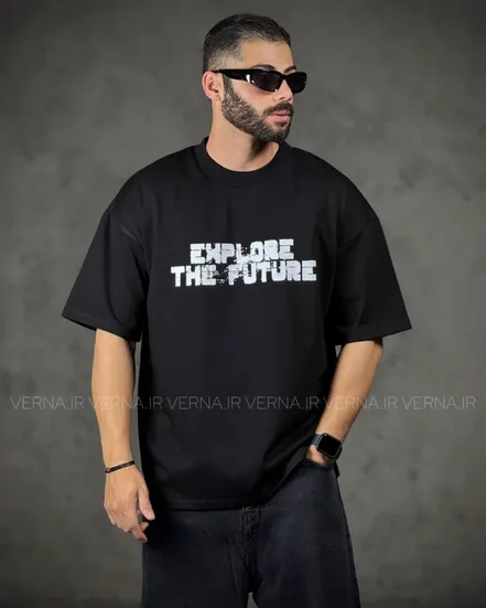 تیشرت مردانه باکسی EXPLORE THE FUTURE