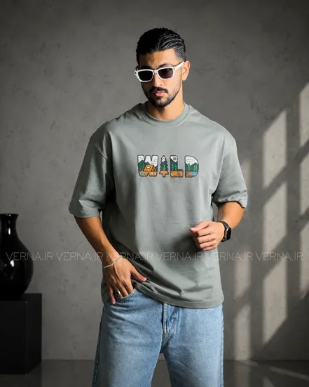 تیشرت مردانه گلدوزی WILD
