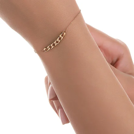 دستبند طلا 18 عیار طرح کارتیر فلامینگو سبک کد B036477