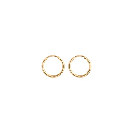 گوشواره حلقه ای طلا 18عیار کوچک قطر 1 سانت