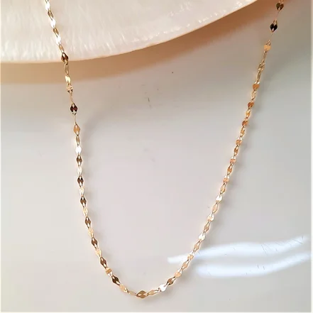 زنجیر زنانه طرح پولکی سبک سایز 2 45cm طلا 18 عیار کد C57897