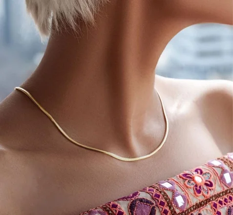 زنجیر تیغ ماهی طلا 18 عیار 40 سانتی کد C020687