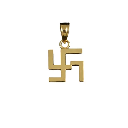 پلاک طلا 18 عیار طرح سواستیکا کد 055|4269