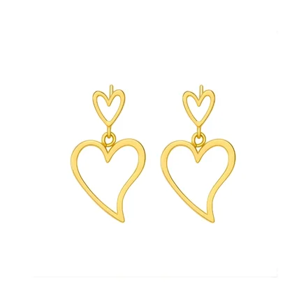 گوشواره طلا 18 عیار  قلب لاوا کد 035|5591